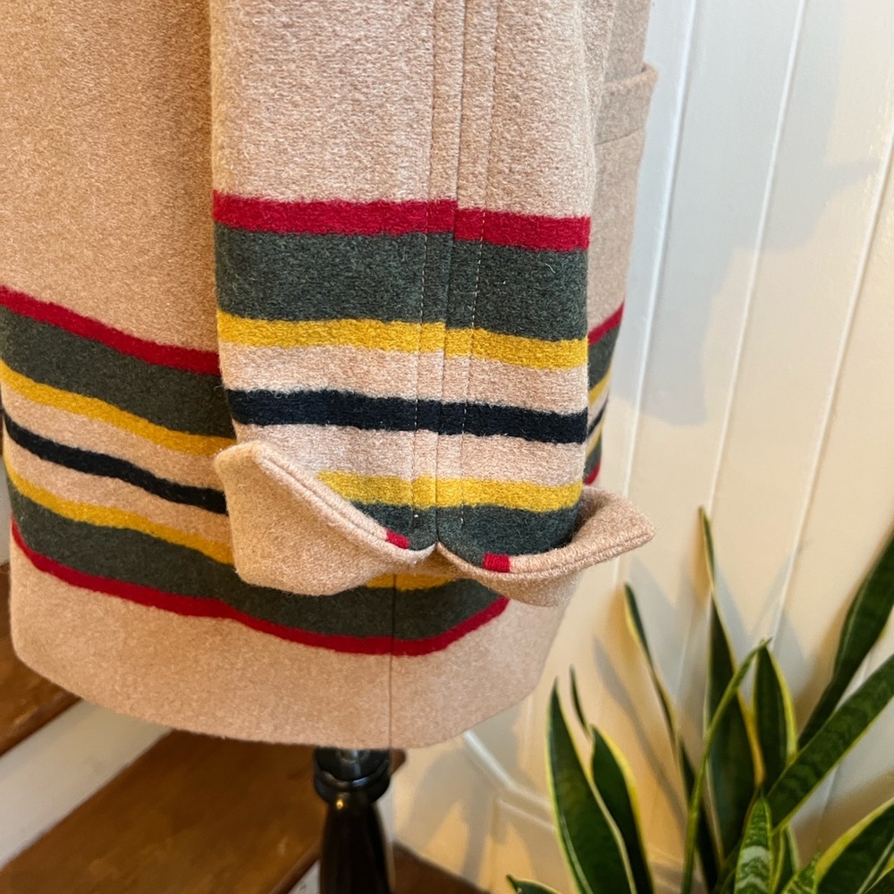 Pendleton Tan Wool Coat with Button Detail - Picture 10 of 13